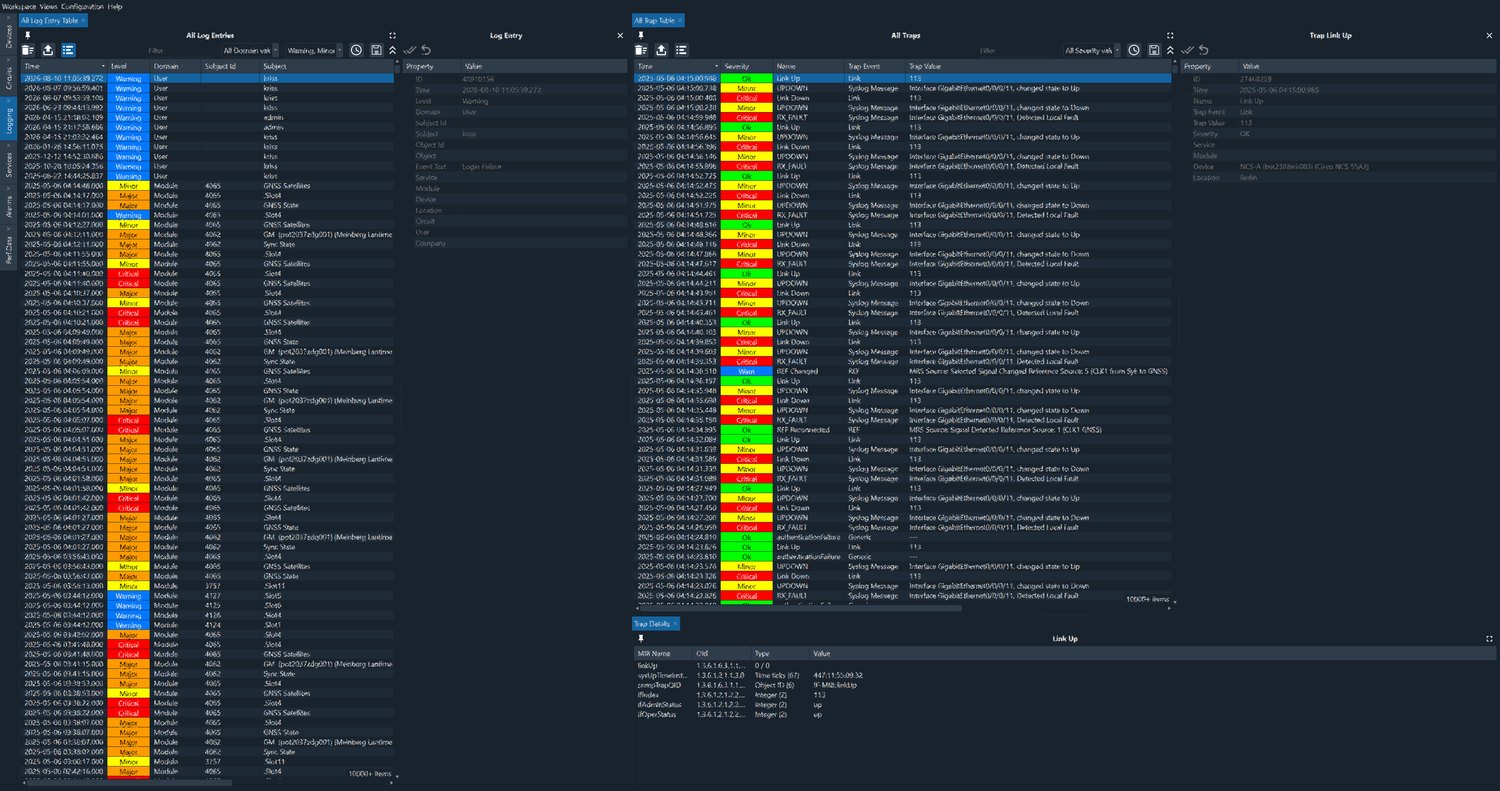 VIDI NMS – Log View und Trap Manager
